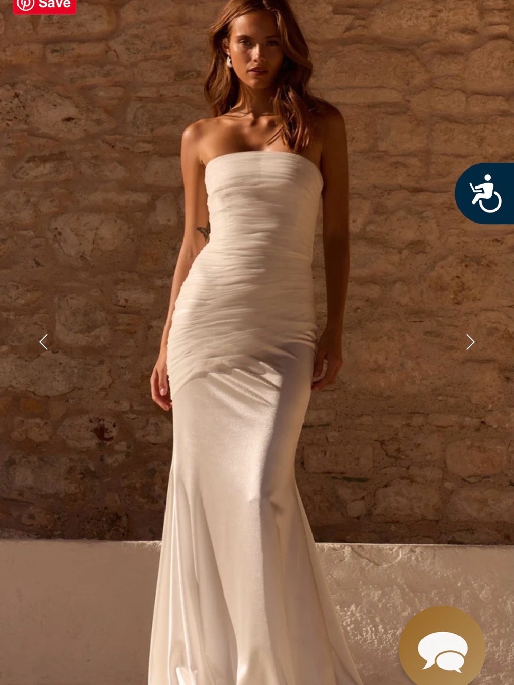 GRACE LOVES LACE MYA STRAPLESS SATIN WEDDING DRESS